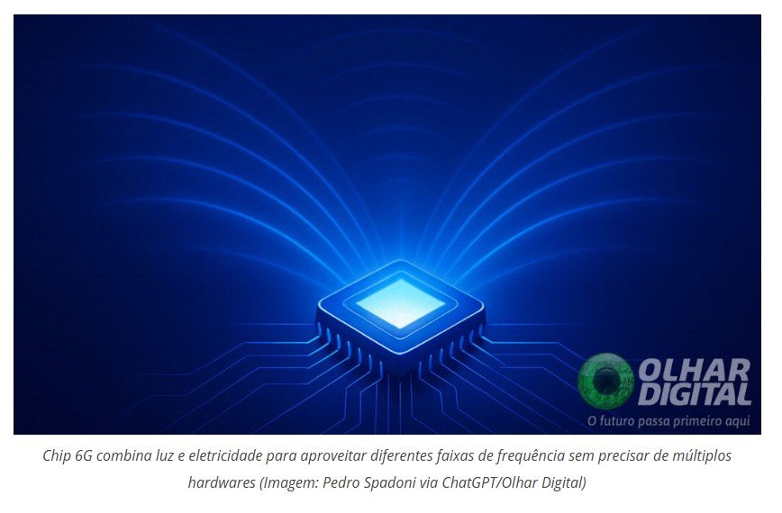 Do tamanho de uma unha, chip 6G promete internet 10 mil vezes mais rápida que 5G
