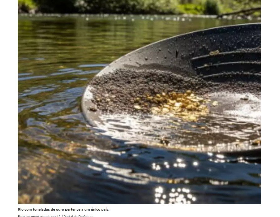 Descoberta do século: rio com toneladas de ouro em único país pode mudar mercado mundial