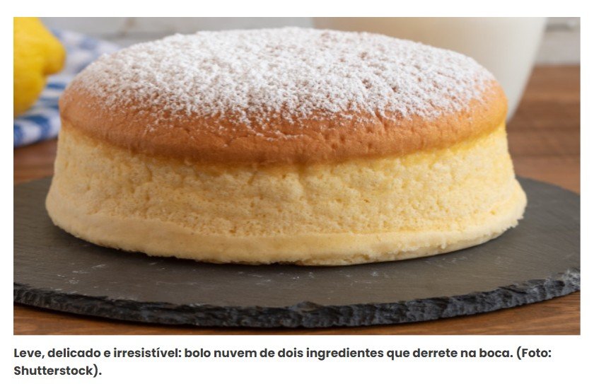 Bolo nuvem com apenas 2 ingredientes: uma sobremesa leve, fofinha e muito fácil de fazer