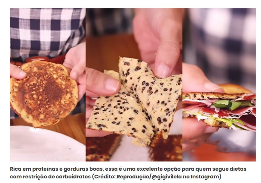 Meio panqueca, meio pão: receita fácil e rápida para comer um sanduíche sem farinha de trigo