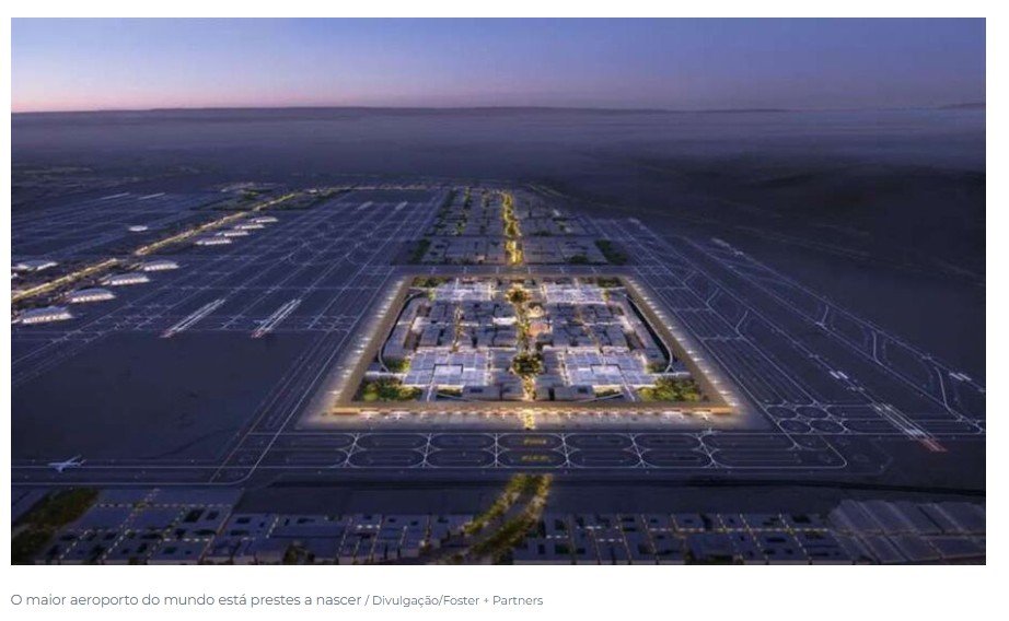 Maior aeroporto do mundo está em construção e será uma aerotrópole com 6 pistas