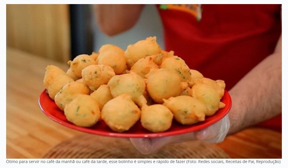 Bolinho mata fome: receita simples de bolinho frito salgado