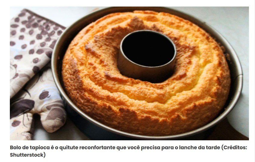 Para fazer no lanche da tarde: esse bolo fofo de tapioca é minha receita predileta para acompanhar um cafezinho