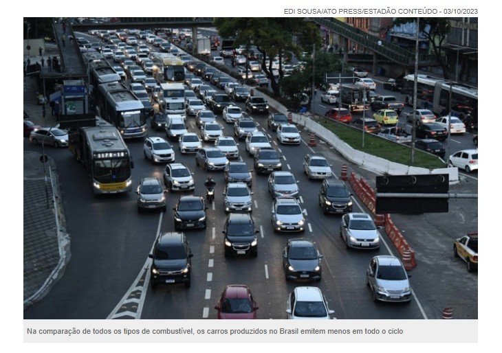 Carro brasileiro emite menos carbono que elétrico chinês, diz estudo