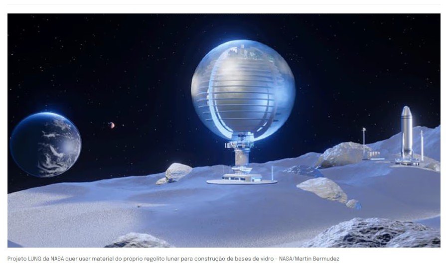 A NASA quer transformar poeira lunar em bolhas de vidro para abrigar humanos