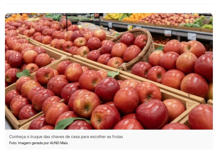 Na hora de escolher a fruta no supermercado use o truque das chaves de casa