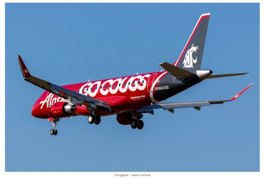 Alaska inicia voos comerciais com o Embraer E175 equipado com internet da Starlink