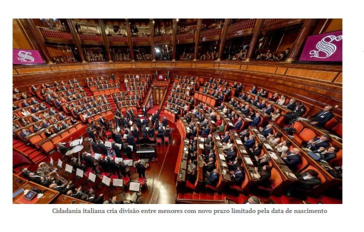 Cidadania italiana: prazo estendido exclui menores nascidos antes da nova regra