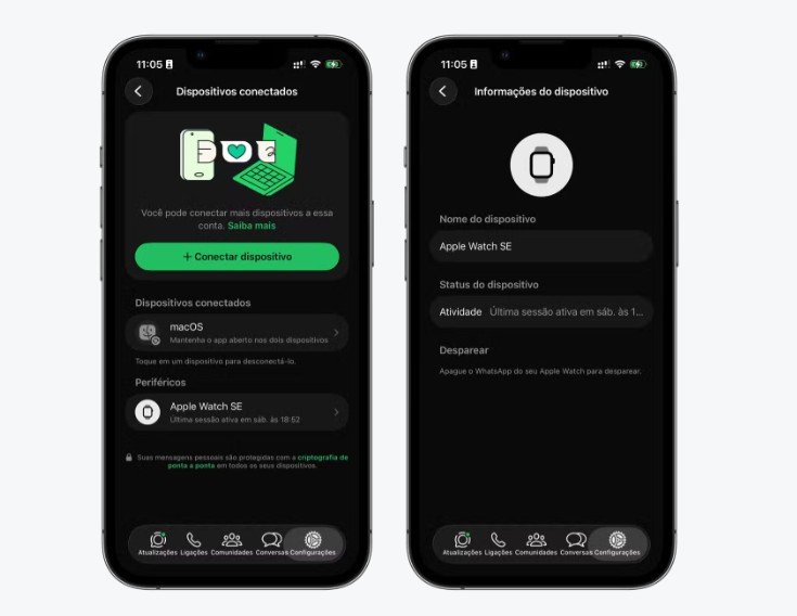 WhatsApp exibirá uma nova lista de periféricos conectados ao app