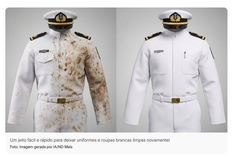Não é o sabão, nem a máquina: o segredo da Marinha do Brasil para lavar roupas brancas
