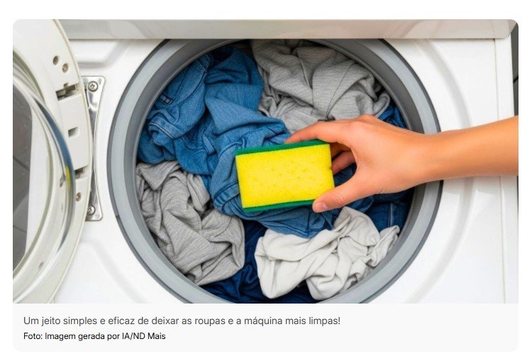 Colocar a esponja de lavar louça na máquina de lavar roupa: saiba por que é tão utilizado