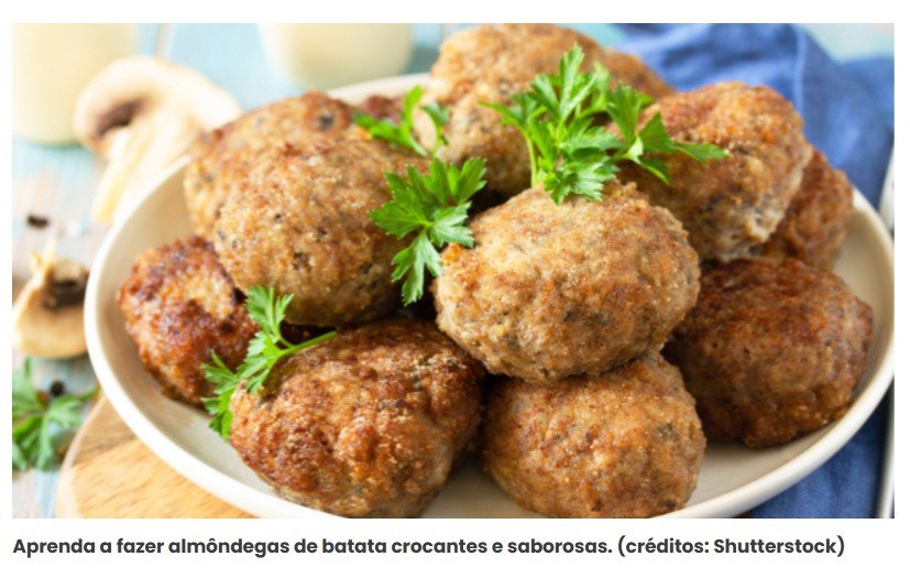 Cansado do purê de sempre? Aprenda a fazer almôndegas de batata crocantes para um acompanhamento delicioso