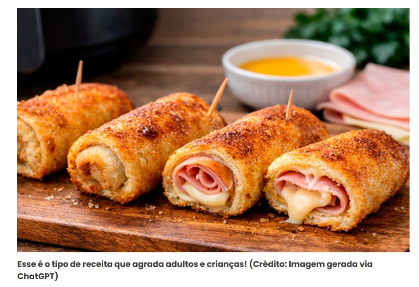Rolinho de misto-quente na airfryer: receita fácil para um café da manhã diferenciado