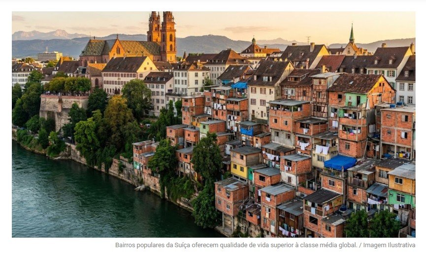 Na Suíça, pobres vivem em “favelas” que oferecem qualidade de vida superior à de muitas cidades do mundo