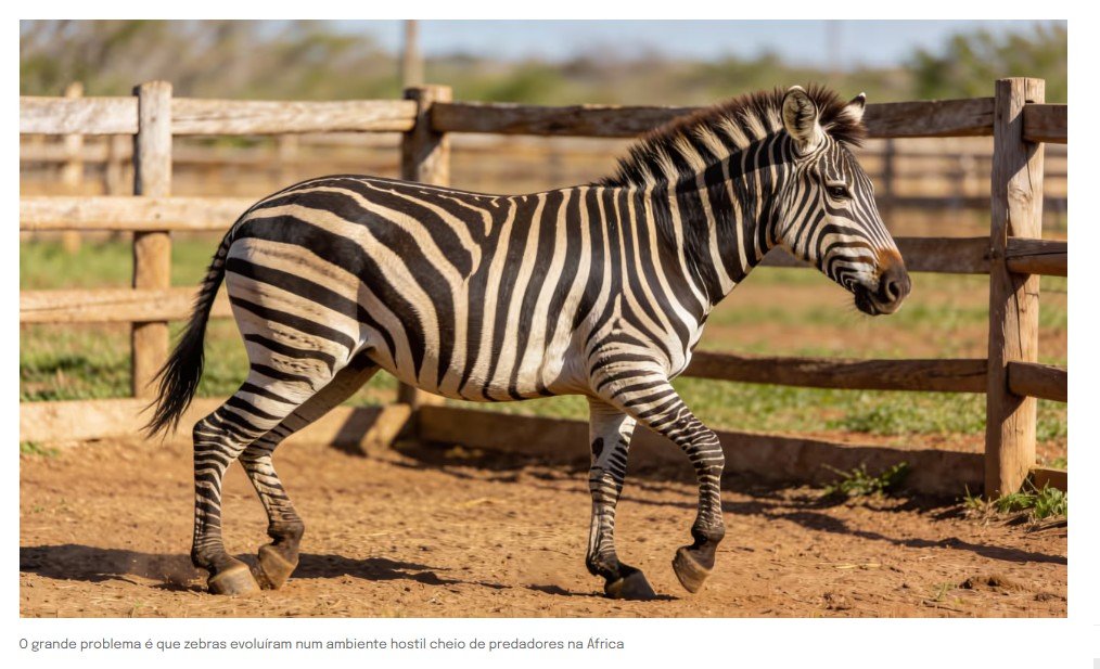 Por que não montamos em zebras como fazemos com burros e cavalos?