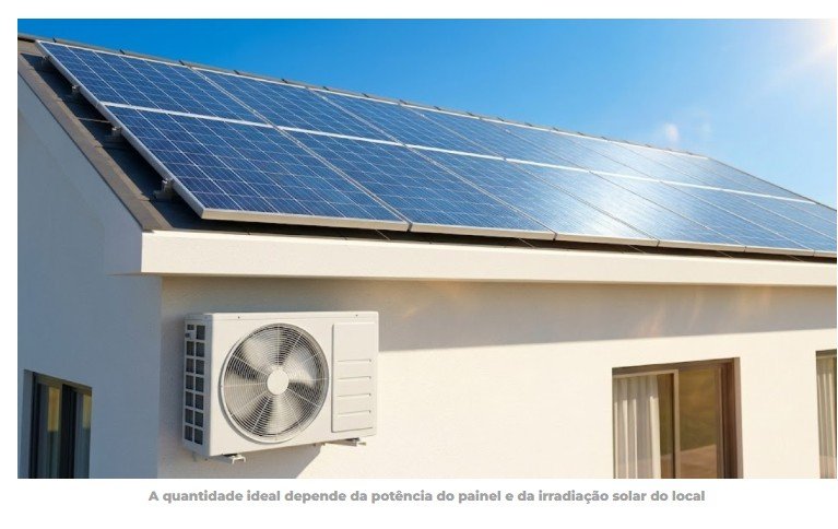 Quantas placas solares são necessárias para manter o ar-condicionado em toda a casa sem pesar na conta de luz?