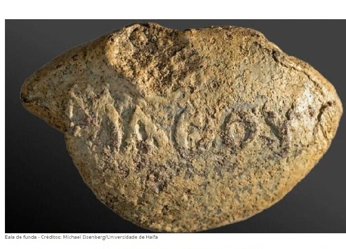 Projétil de 2,1 mil anos com mensagem é encontrado na Galileia