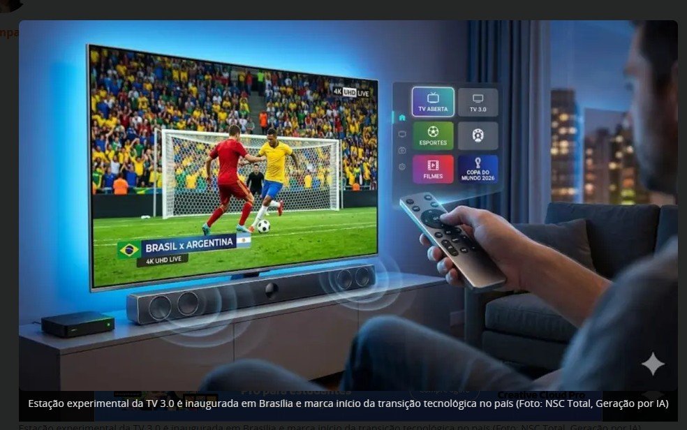 TV 3.0: Copa do Mundo de 2026 terá 4K e som de cinema; capitais recebem sinal primeiro
