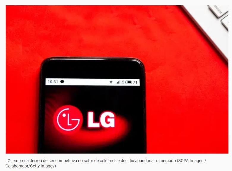 LG desiste do mercado de smartphones