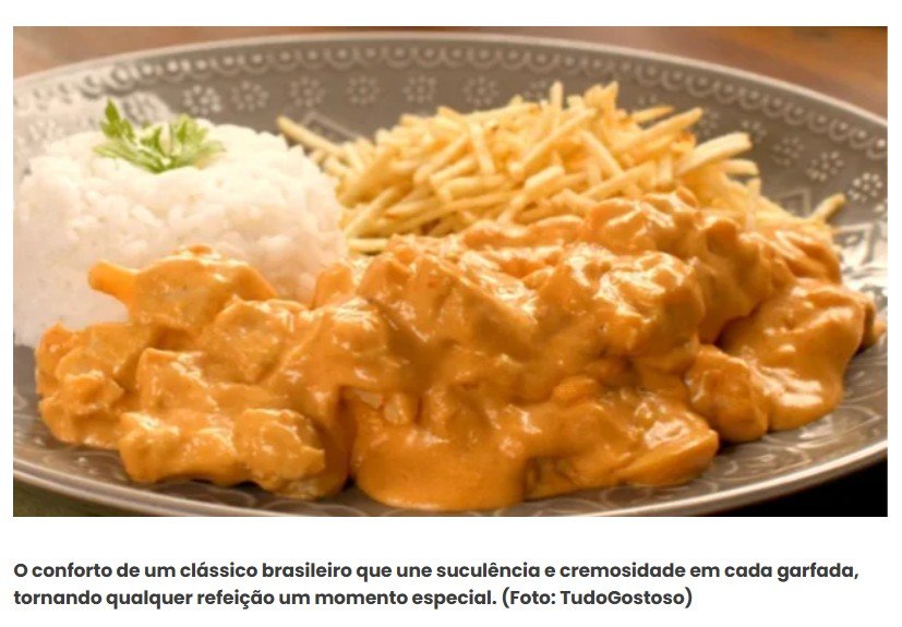 Aprendi no TudoGostoso o melhor strogonoff de frango: receita fácil, cremosa e que nunca falha