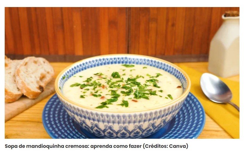 Nem batata, nem aipim: a sopa cremosa mais gostosa para provar neste frio é feita usando outro tubérculo
