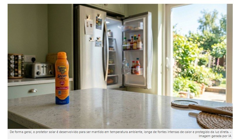 Qual é melhor: um protetor solar guardado na geladeira ou em temperatura ambiente?