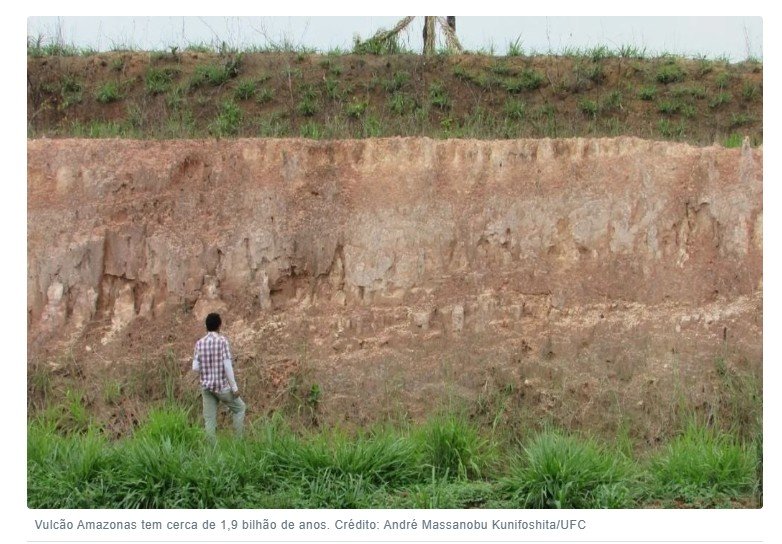 Vulcão de 1,9 bilhão de anos na Amazônia coloca Brasil no centro de estudos sobre a Terra primitiva