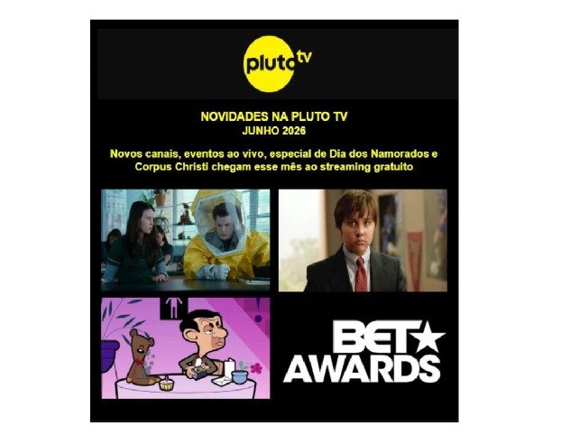 Pluto TV revela novidades para junho com canais grátis e grandes estreias