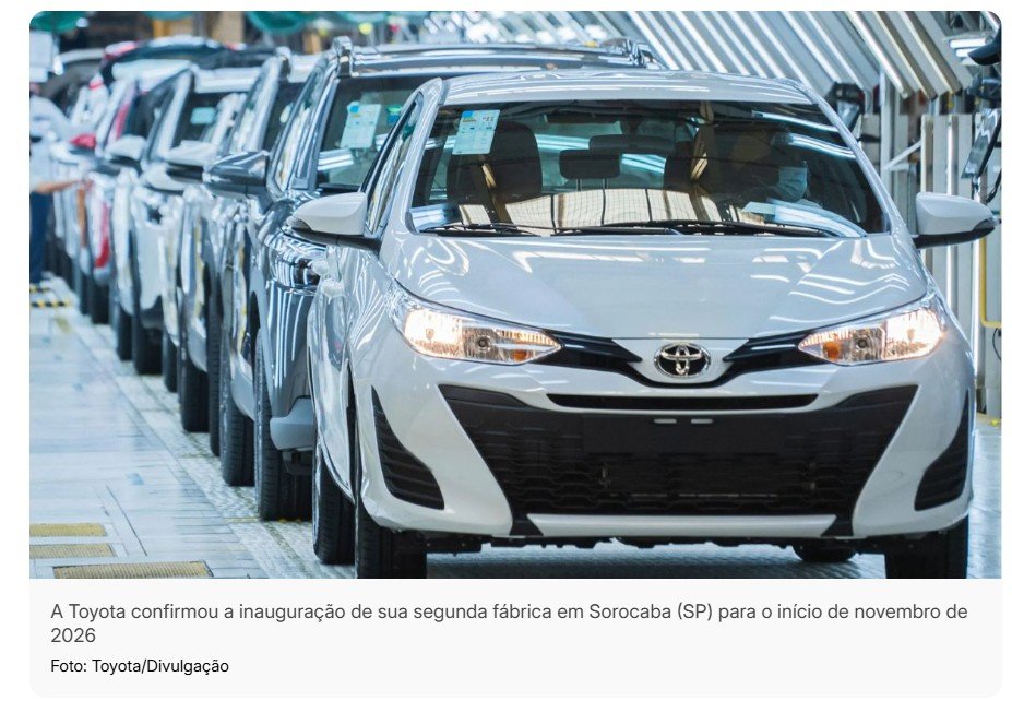 Montadora japonesa confirma nova fábrica no Brasil e abre 2 mil vagas de trabalho