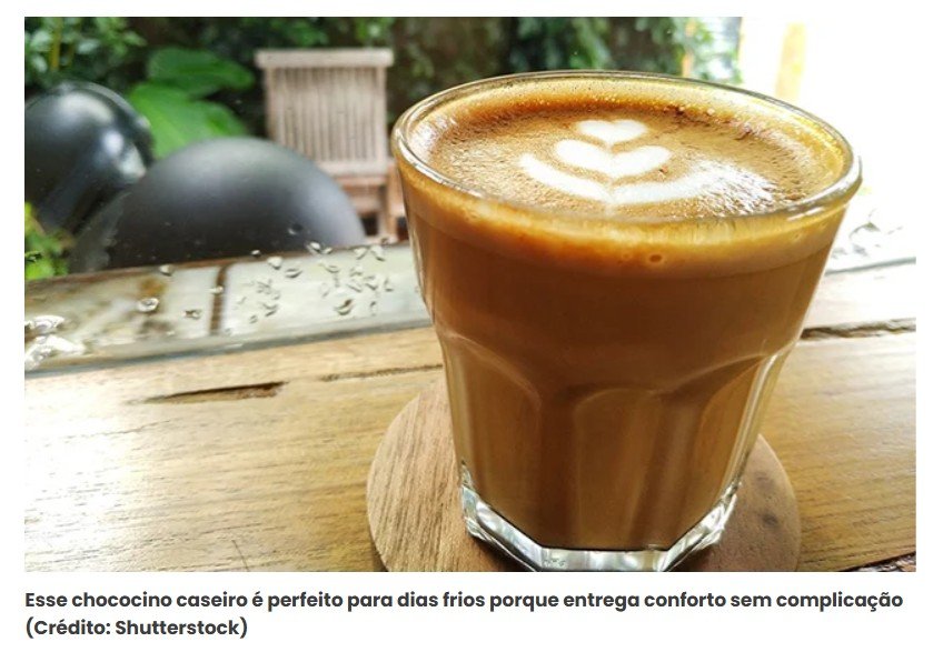 Adeus cafeteria: esse chococino caseiro fica cremoso, intenso e muito fácil de fazer em casa nos dias frios