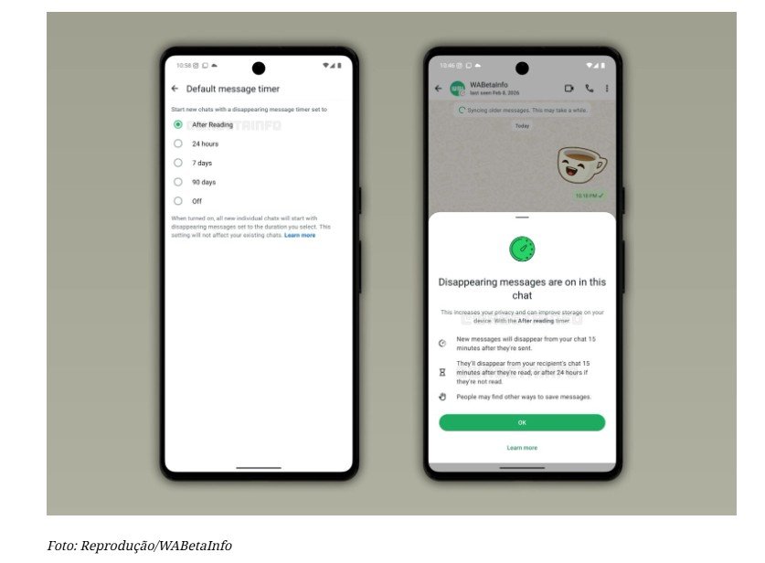 Nova função do WhatsApp vai apagar mensagens logo após a leitura
