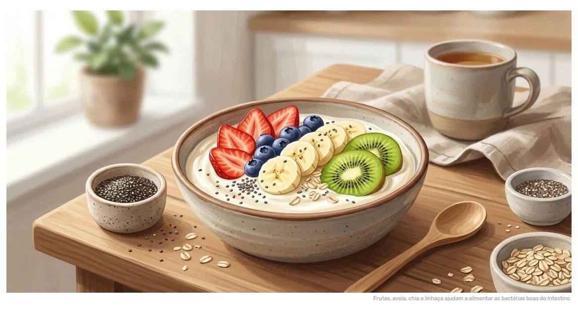 O iogurte com frutas é uma combinação que faz bem ao intestino e à imunidade