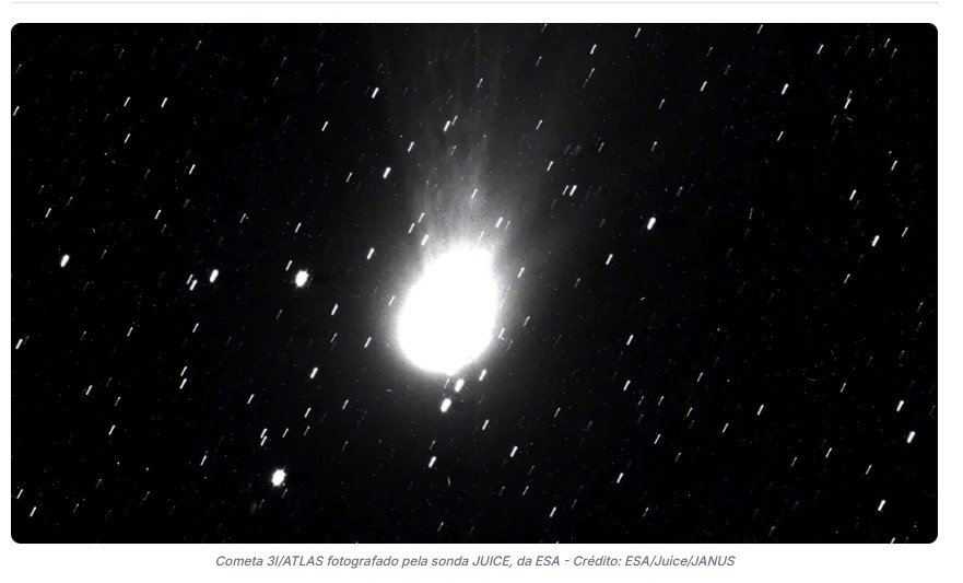 Cometa interestelar 3I/ATLAS pode ser mais antigo que o Sistema Solar, indicam novas análises