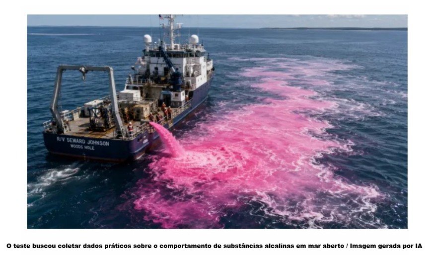 Cientistas despejam milhares de litros de soda cáustica no mar em teste inédito sobre o combate prático à acidez dos oceanos