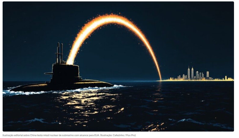 China testa míssil nuclear de submarino com alcance para EUA