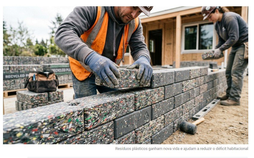 Uma empresa construiu casas em apenas cinco dias com peças que se encaixam como Lego e são feitas de plástico reciclado