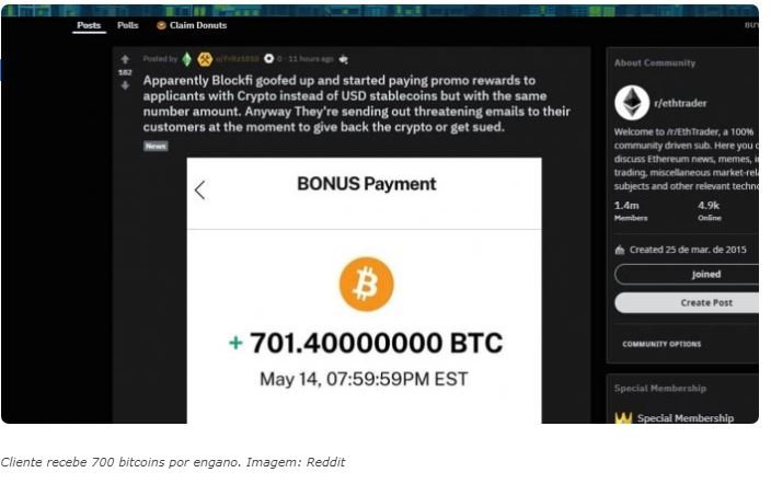 Empresa envia por engano 700 bitcoins para cliente que ganhou promoção