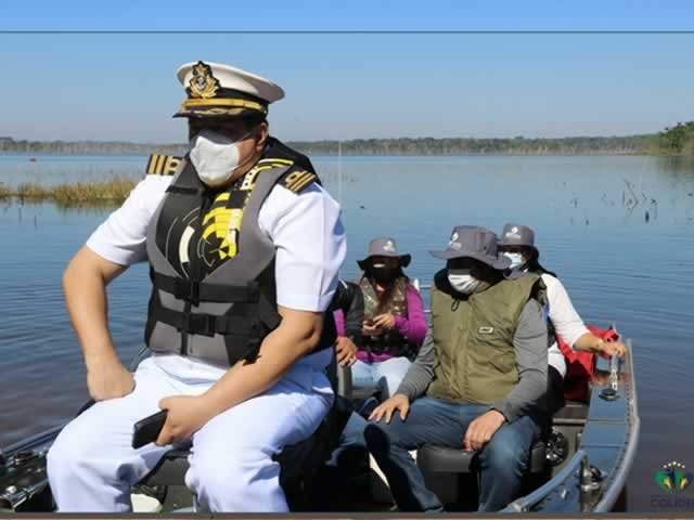 OFICIAIS DA MARINHA VISITAM LOCAL ONDE SERÁ INSTALADA A MARINA DO RIO TELES PIRES