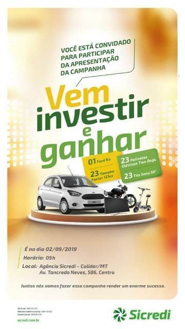 CAMPANHA SICREDI VEM INVESTIR E GANHAR!