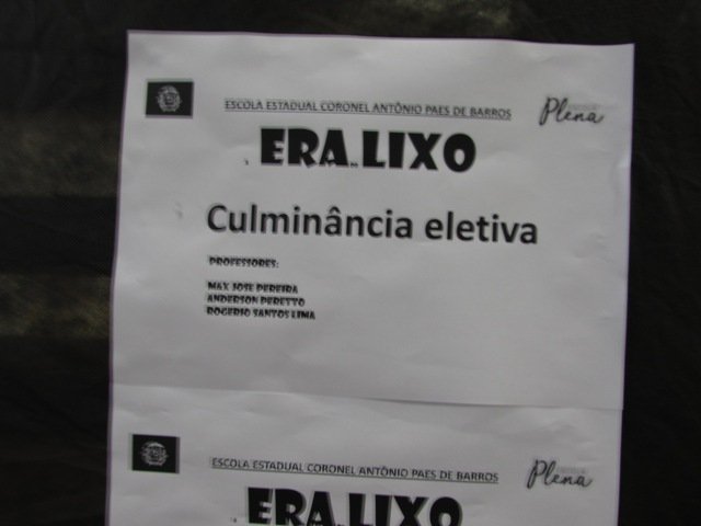 Culminancia das Eletivas do Paes de Barros