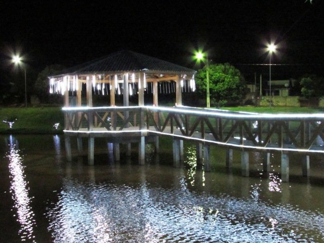 Inaugurada Luzes Natalinas Lago Pioneiros Colider