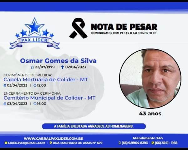 Falece em Colíder o Ex-garçom Osmar (Buda)