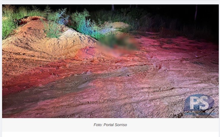 Identificado corpo de homem assassinado em Sorriso
