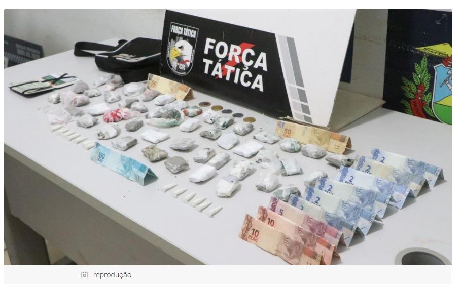 Força Tática prende homem com 61 porções de drogas em Nova Mutum
