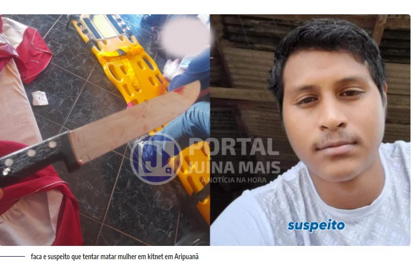 Homem tenta matar mulher a facadas dentro de kitnet em Aripuanã