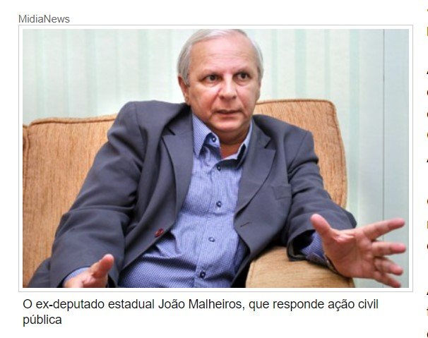 TJ nega extinguir ação contra Malheiros por suposta propina