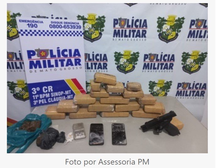 PM prende casal com quase 5kg de maconha e simulacro de pistola