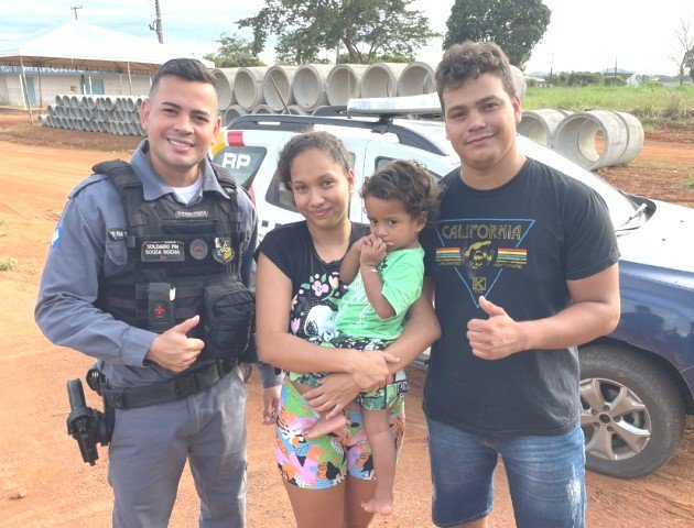 PM de Colíder ajuda mãe a salvar vida de criança afogada.