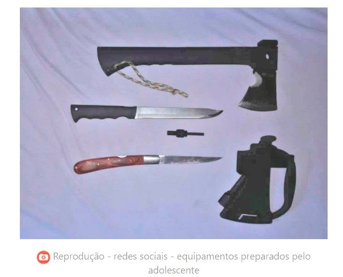 Estudante de Juara leva faca para a escola, faz ameaça pela internet e acaba detido pela Polícia Militar.
