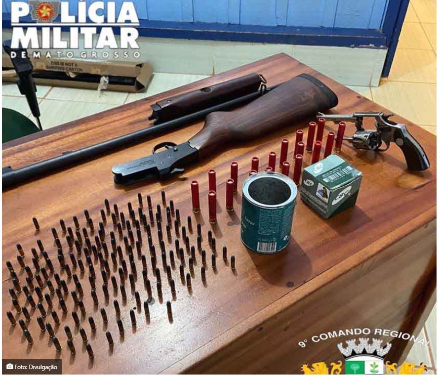 Armas e munições são apreendidas em Nova Bandeirantes após desacordo comercial